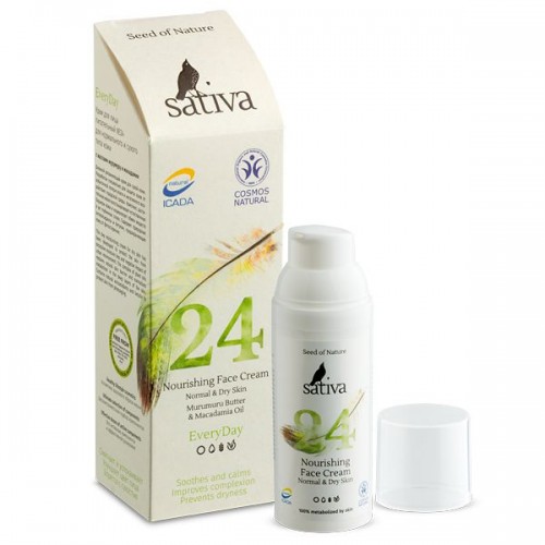 Крем для лица питательный №24 для нормального и сухого типа кожи, 50 мл, (Sativa)