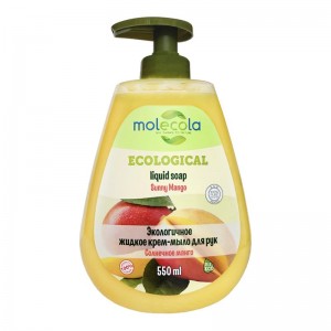 Крем-мыло для рук "Солнечное манго" (экологичное), 550 мл (Molecola)