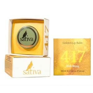 Блеск-бальзам для губ  золотистый №417, 8г (Sativa)
